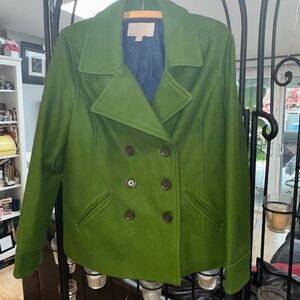 Vintage Old Navy Bright Green Pea Coat L